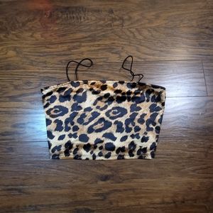 Silk Leopard Crop Top